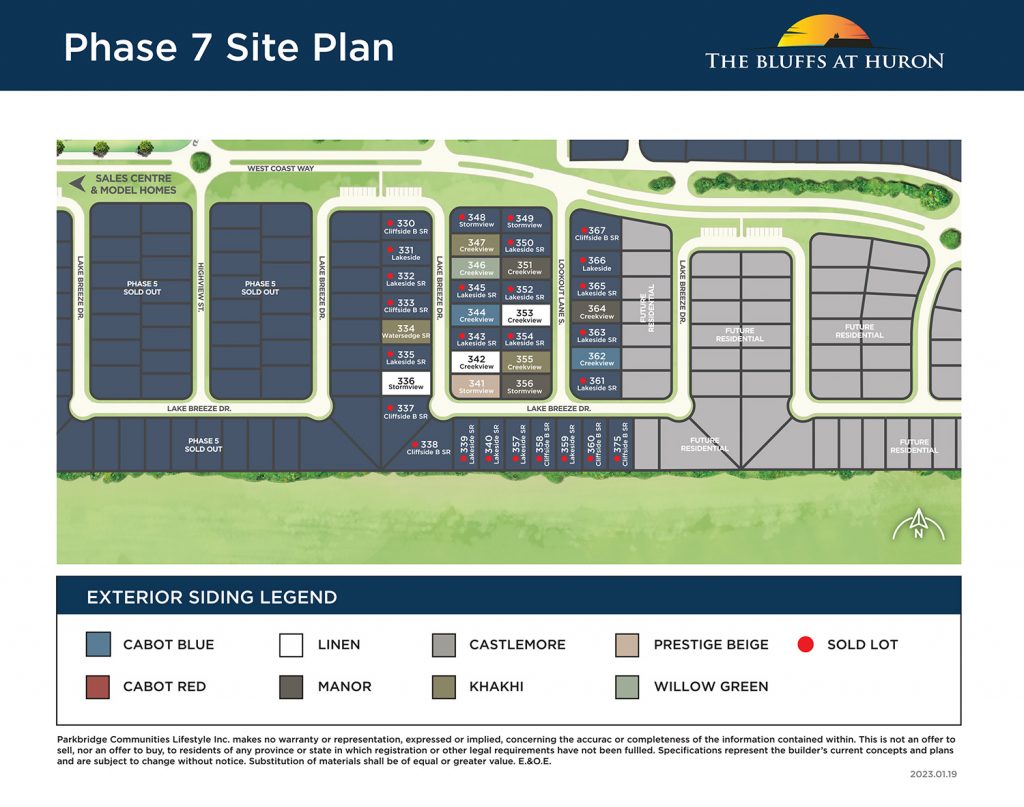 Site Plan The Bluffs at Huron