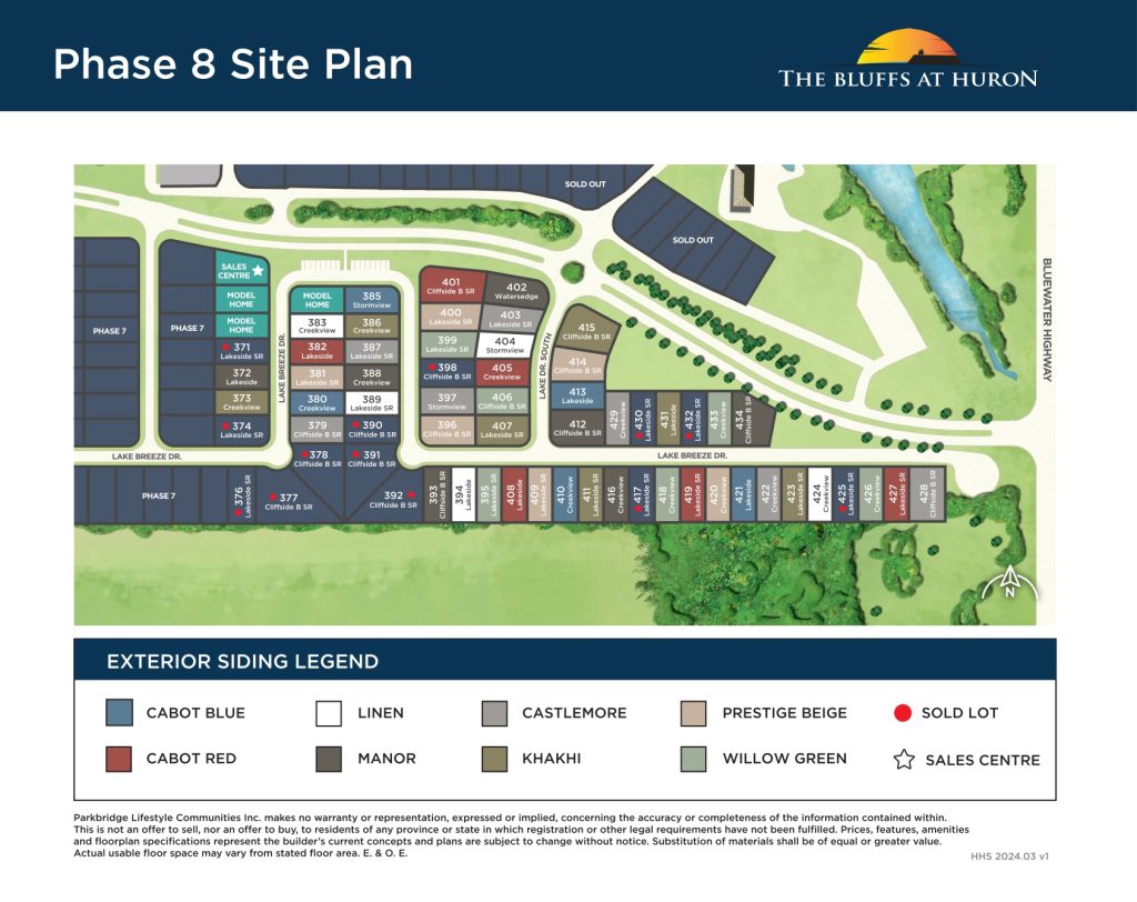 The Bluffs Site plan Phase 8